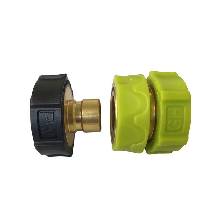 Sun Joe Universal Brass/Aluminum Pressure Washer Garden Hose Quick-Connect Kit.