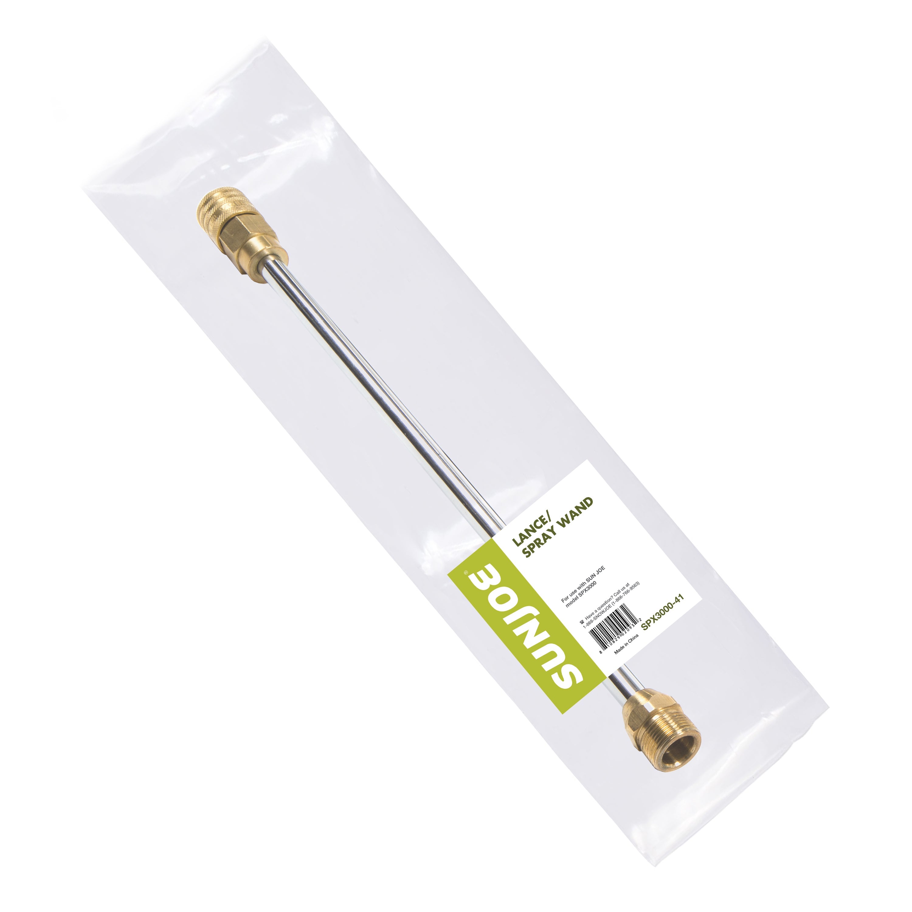 Packaging for the pressure washer lance/spray wand.