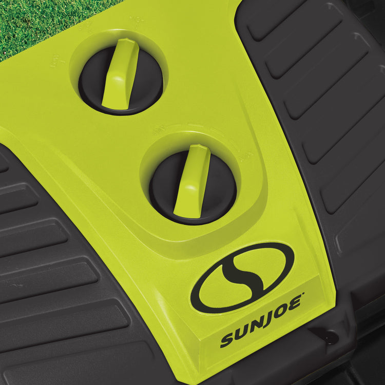 Close-up of the adjustment dials on the Sun Joe 14.5-amp 2200 PSI Electric Pressure Washer.