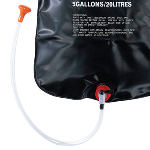 Close-up of the flexible hose with shower head.