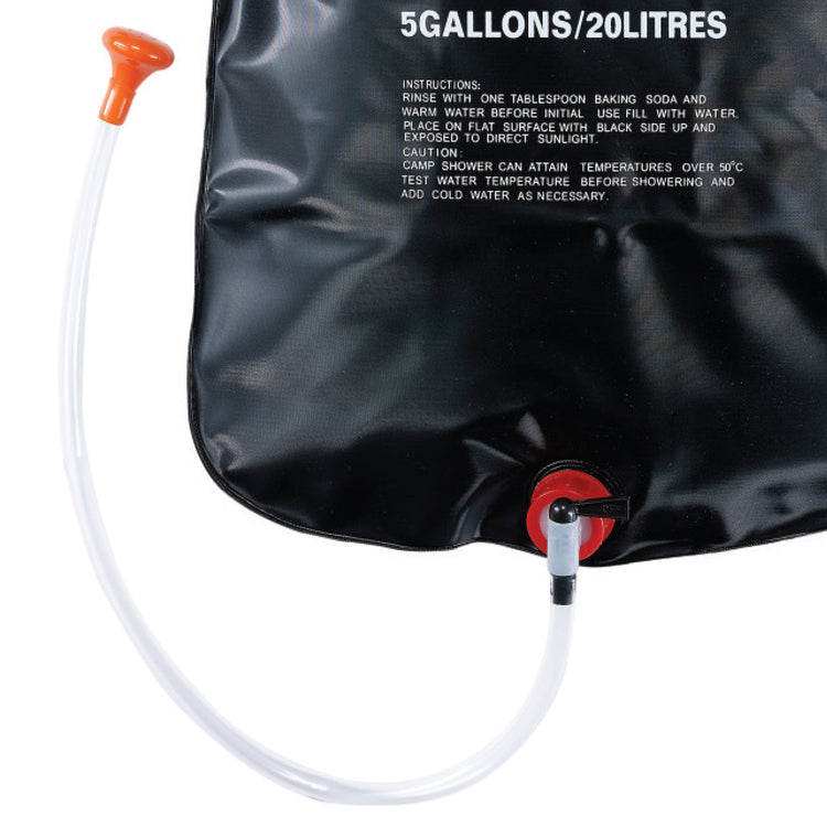 Close-up of the flexible hose with shower head.