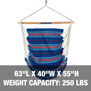 Weight capacity and size of bliss hammocks fabric hanging chair